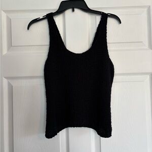 Hollister Black Knit Twist Back Tank Top